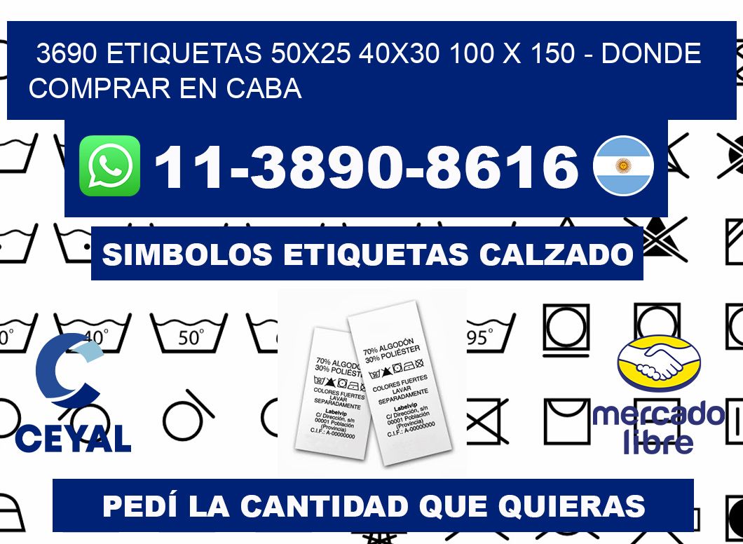 3690 etiquetas 50x25 40x30 100 x 150 - Donde Comprar en Caba