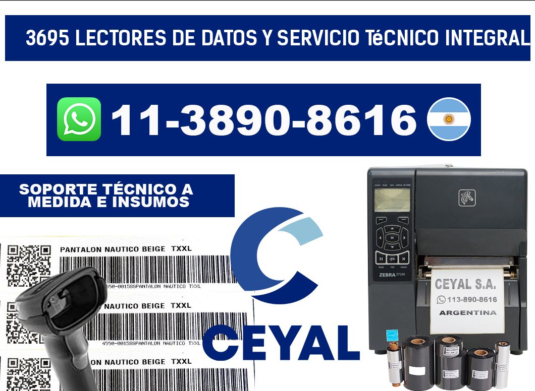 3695 Lectores de Datos y Servicio Técnico Integral