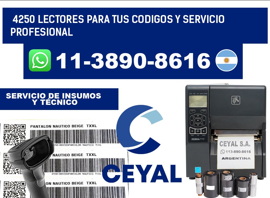 4250 Lectores para tus codigos y Servicio Profesional