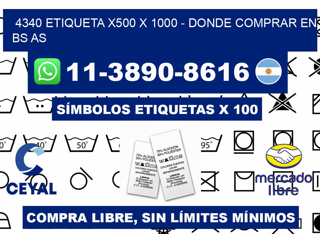 4340 etiqueta x500 x 1000 - Donde Comprar en bs as
