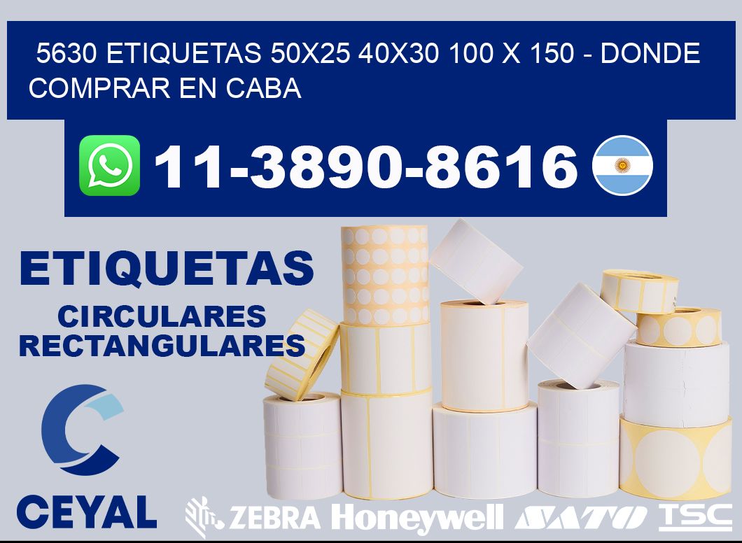 5630 etiquetas 50x25 40x30 100 x 150 - Donde Comprar en Caba