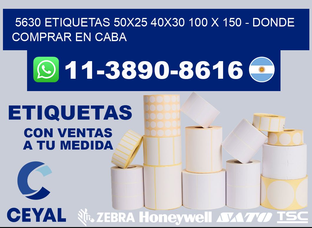 5630 etiquetas 50x25 40x30 100 x 150 - Donde Comprar en Caba