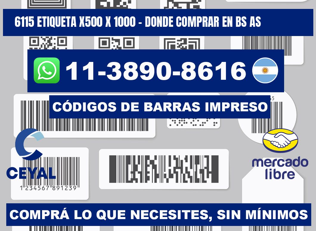 6115 etiqueta x500 x 1000 - Donde Comprar en bs as