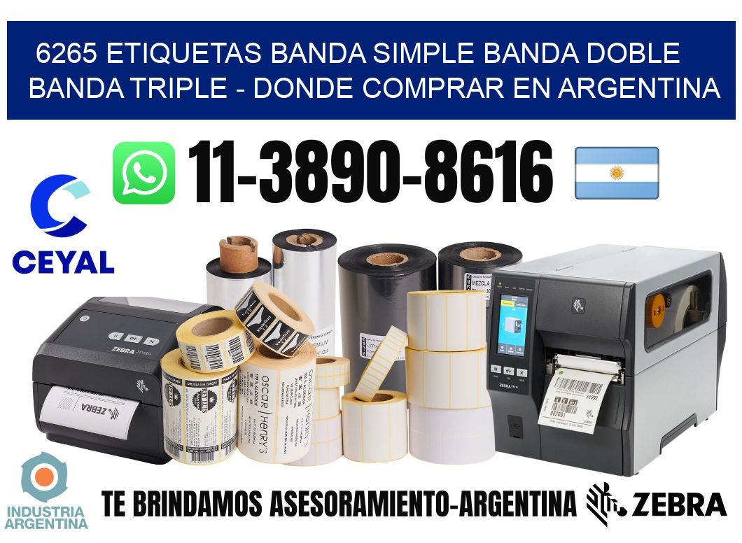 6265 etiquetas banda simple banda doble banda triple - Donde Comprar en Argentina