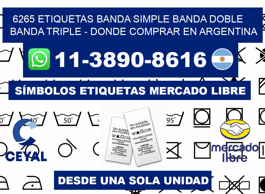 6265 etiquetas banda simple banda doble banda triple - Donde Comprar en Argentina