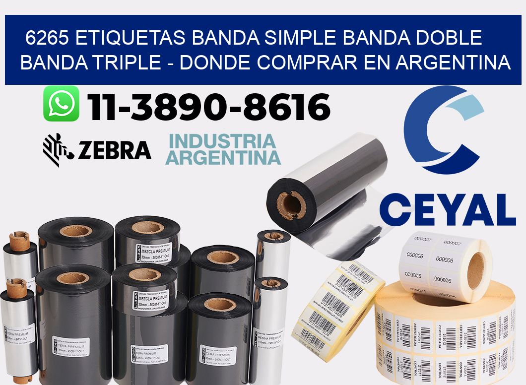 6265 etiquetas banda simple banda doble banda triple - Donde Comprar en Argentina