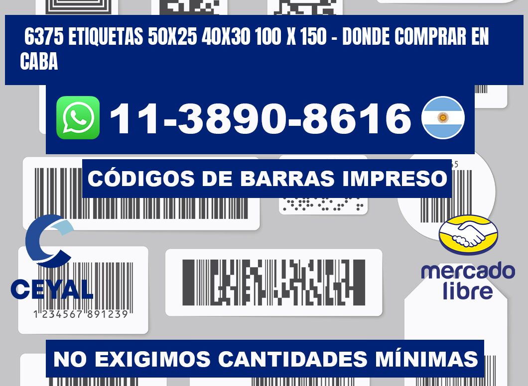 6375 etiquetas 50x25 40x30 100 x 150 - Donde Comprar en Caba