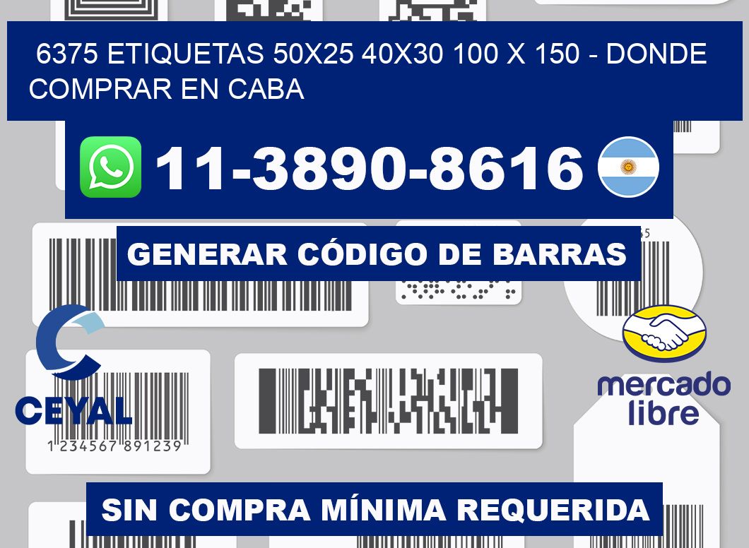 6375 etiquetas 50x25 40x30 100 x 150 - Donde Comprar en Caba