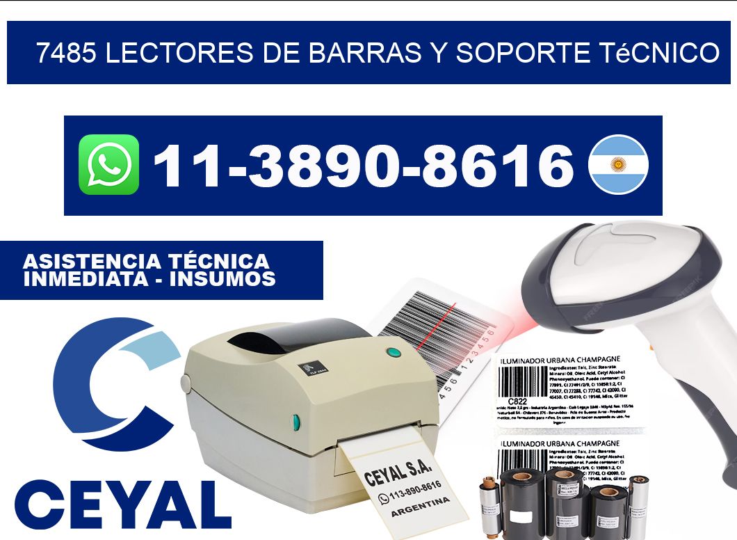 7485 Lectores de barras y Soporte Técnico