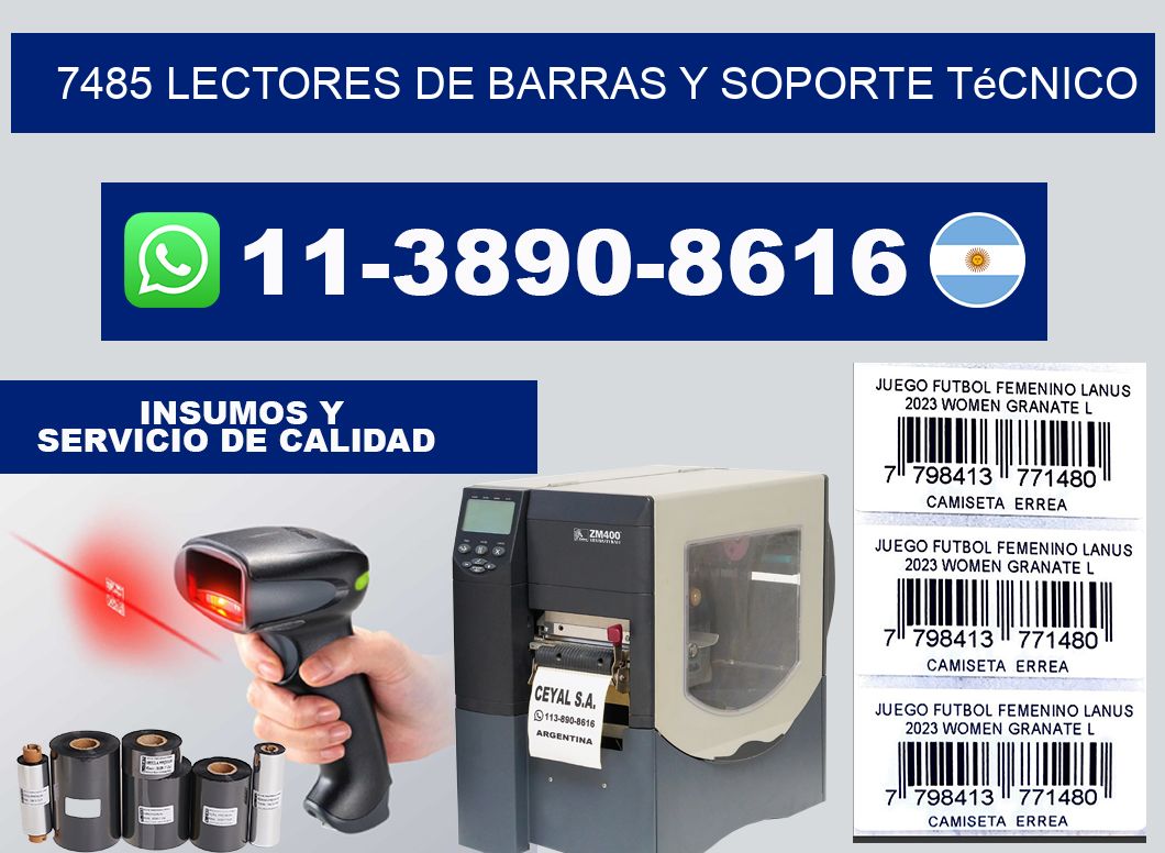 7485 Lectores de barras y Soporte Técnico