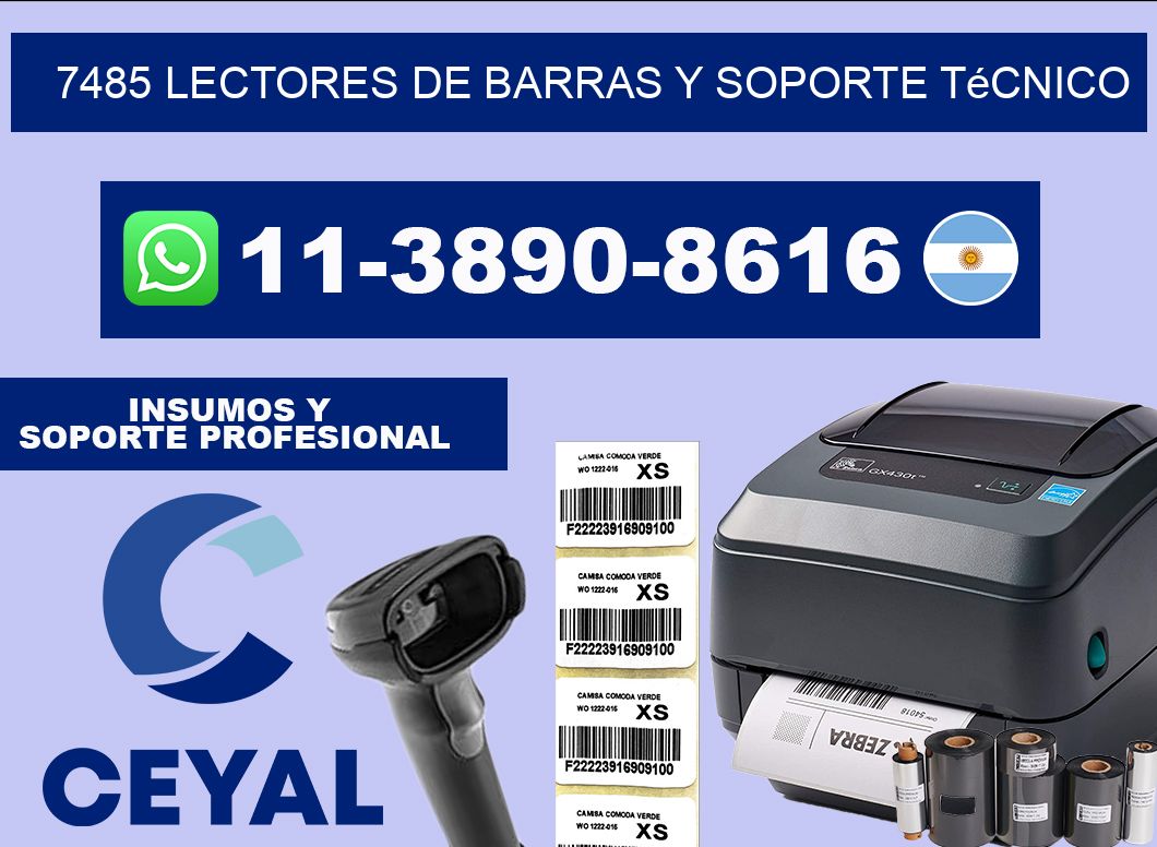 7485 Lectores de barras y Soporte Técnico