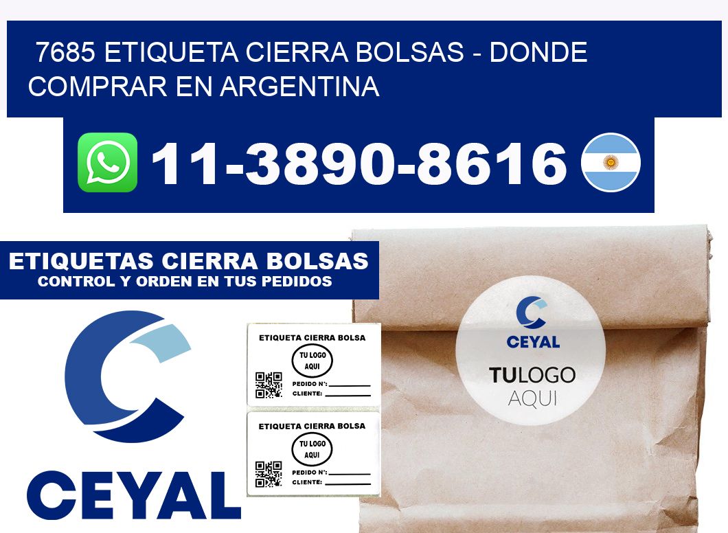 7685 etiqueta Cierra Bolsas - Donde Comprar en Argentina