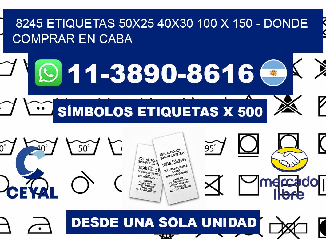 8245 etiquetas 50x25 40x30 100 x 150 - Donde Comprar en Caba