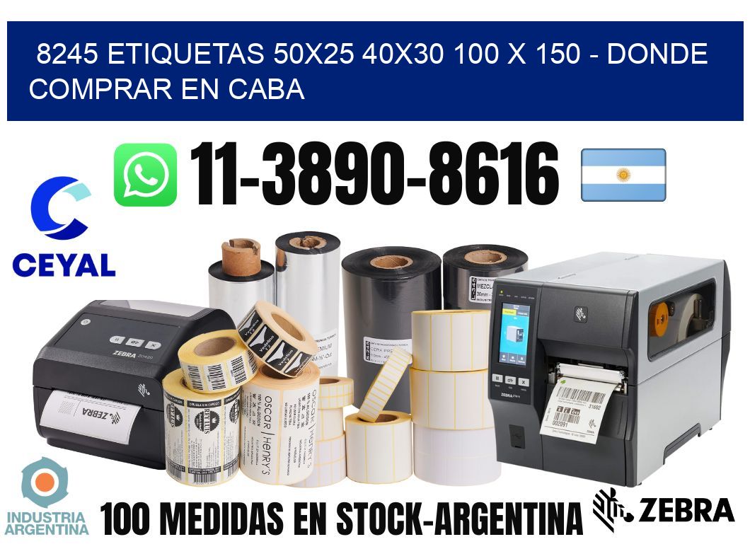 8245 etiquetas 50x25 40x30 100 x 150 - Donde Comprar en Caba
