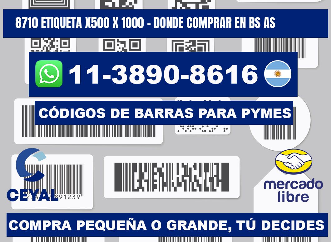 8710 etiqueta x500 x 1000 - Donde Comprar en bs as