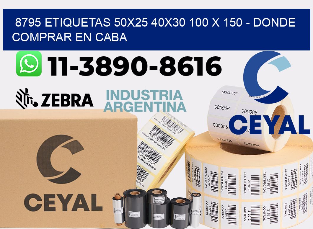 8795 etiquetas 50x25 40x30 100 x 150 - Donde Comprar en Caba