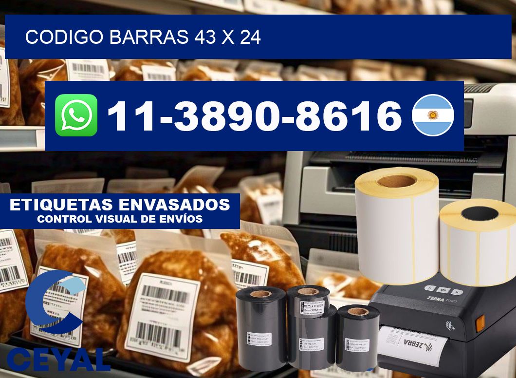 Codigo barras 43 x 24