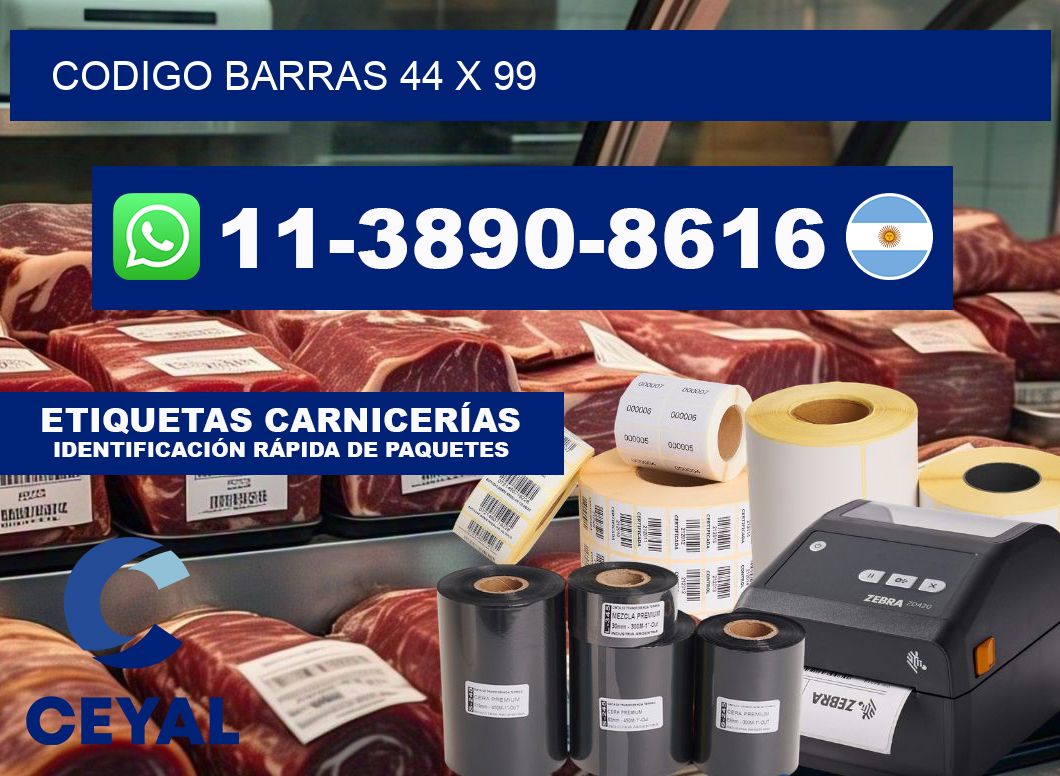 Codigo barras 44 x 99