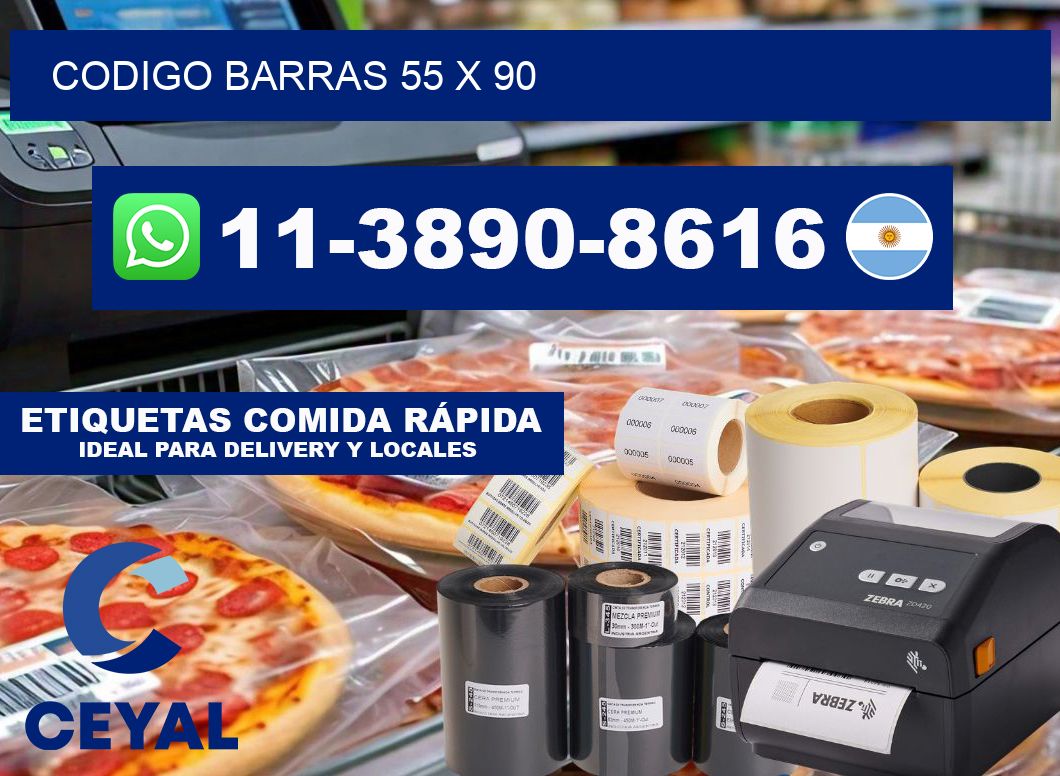 Codigo barras 55 x 90