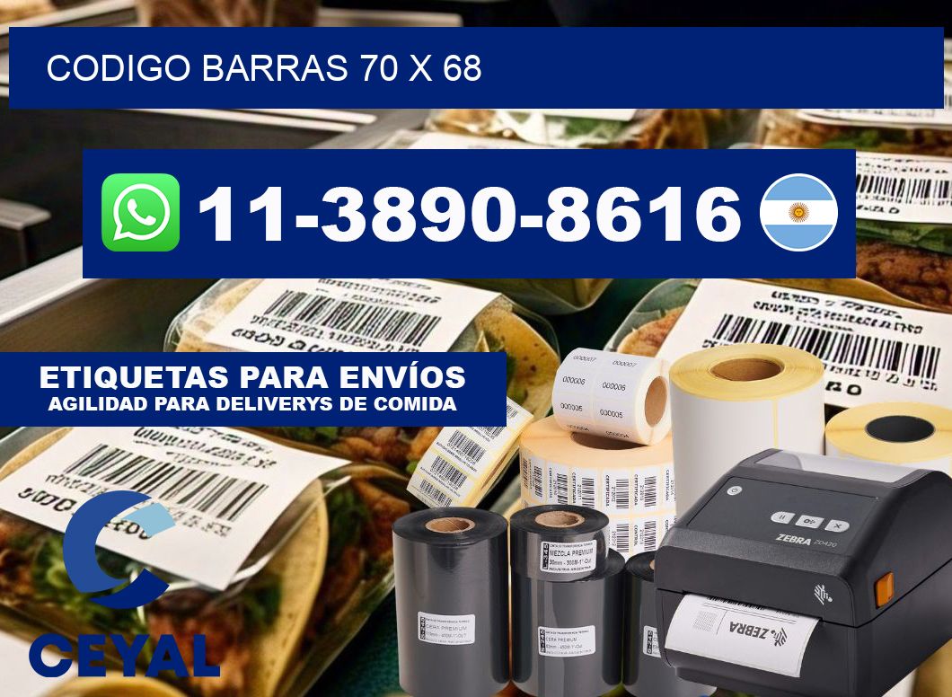 Codigo barras 70 x 68