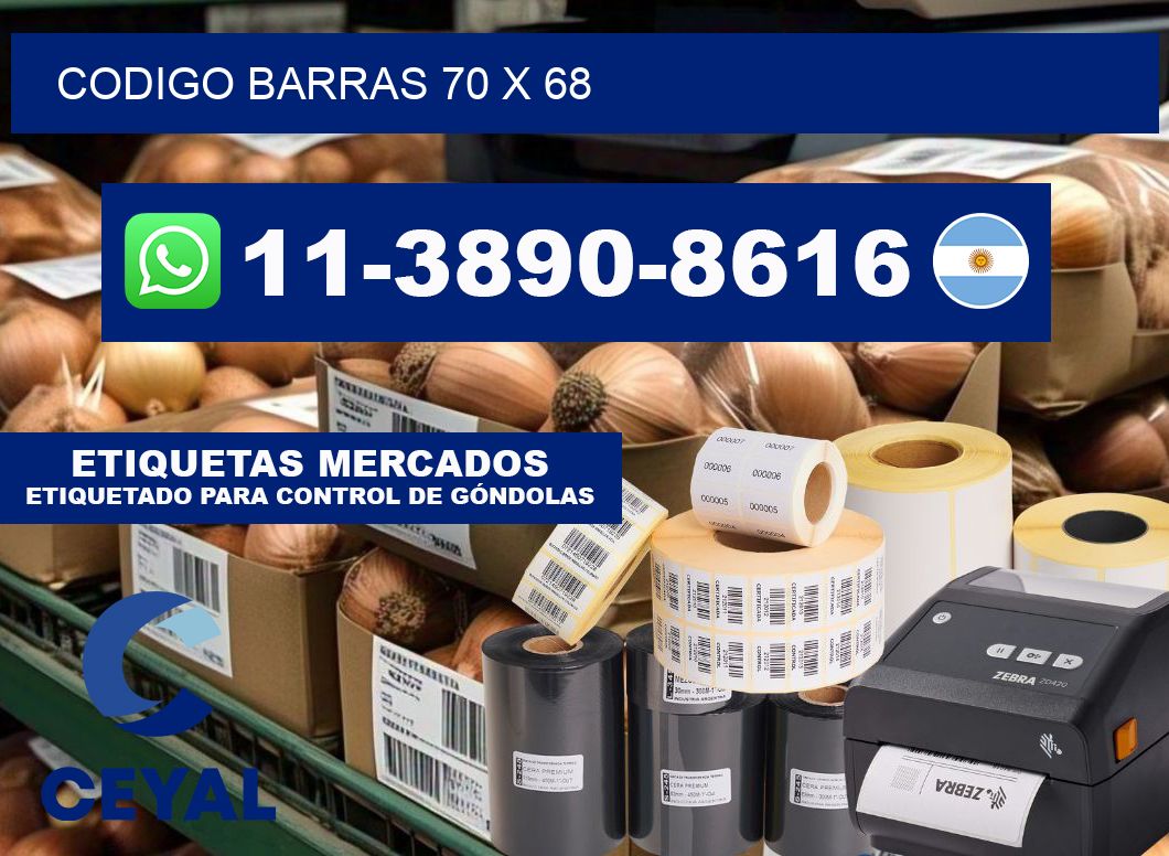 Codigo barras 70 x 68