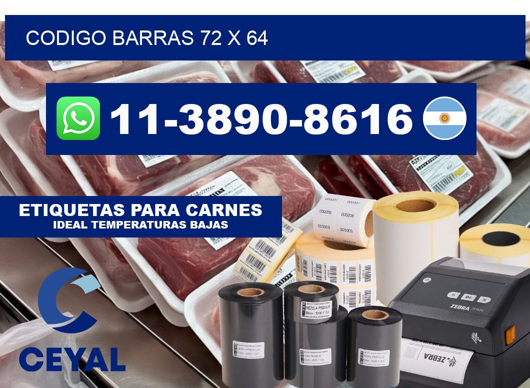 Codigo barras 72 x 64