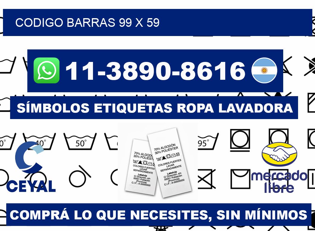 Codigo barras 99 x 59