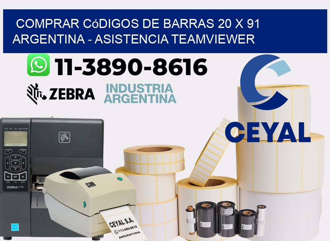 Comprar códigos de barras 20 x 91 argentina - asistencia teamviewer