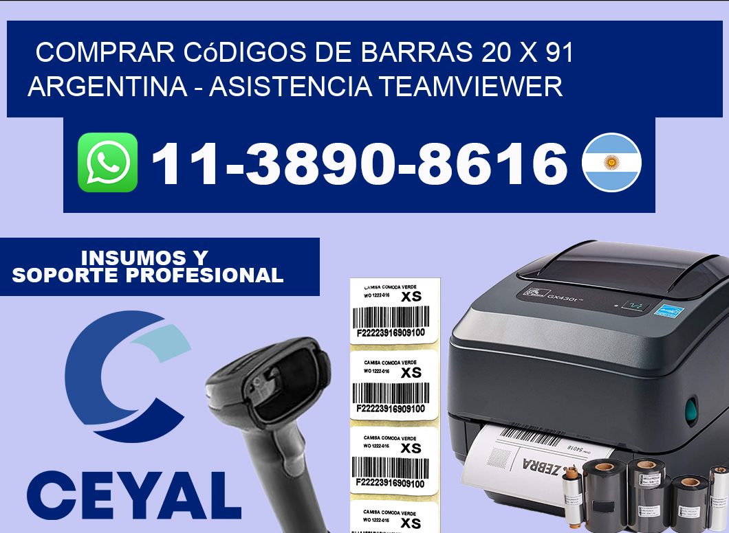 Comprar códigos de barras 20 x 91 argentina – asistencia teamviewer