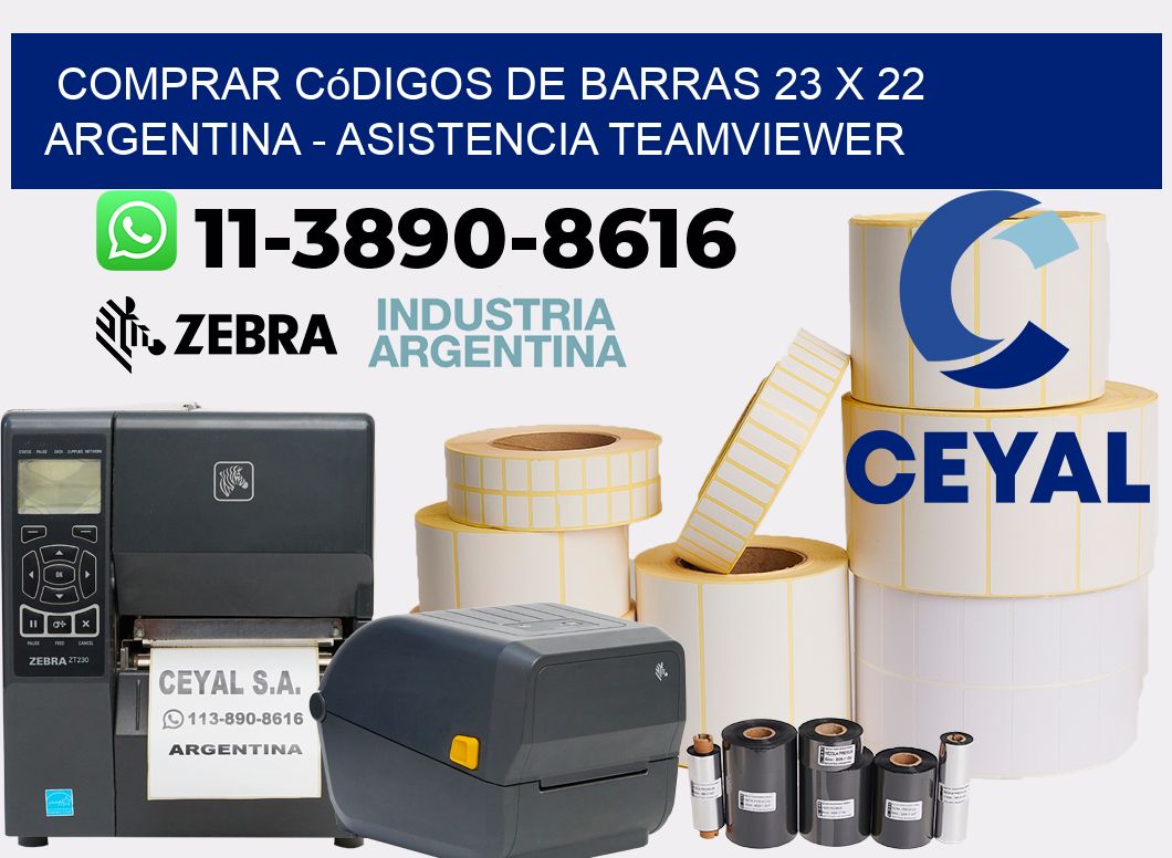 Comprar códigos de barras 23 x 22 argentina - asistencia teamviewer