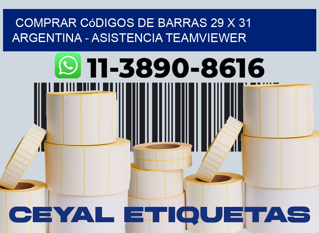 Comprar códigos de barras 29 x 31 argentina - asistencia teamviewer