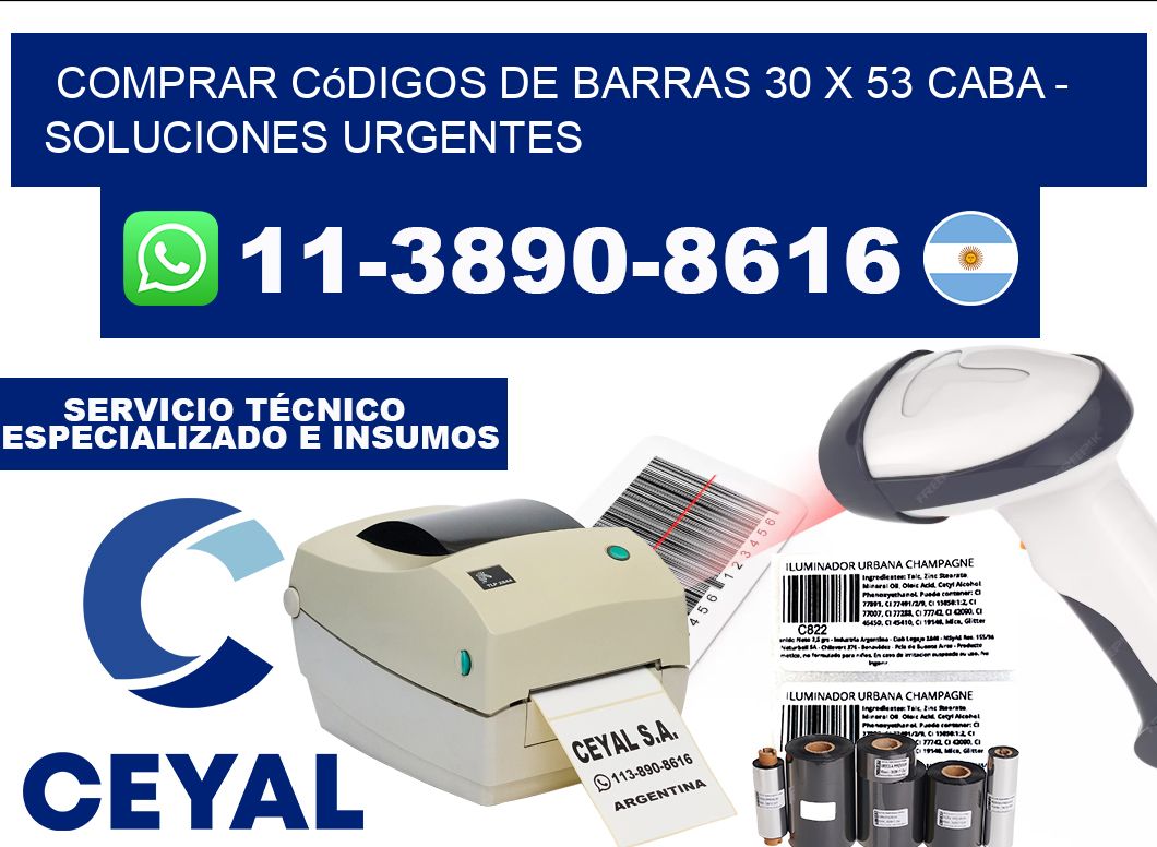 Comprar códigos de barras 30 x 53 CABA - soluciones urgentes