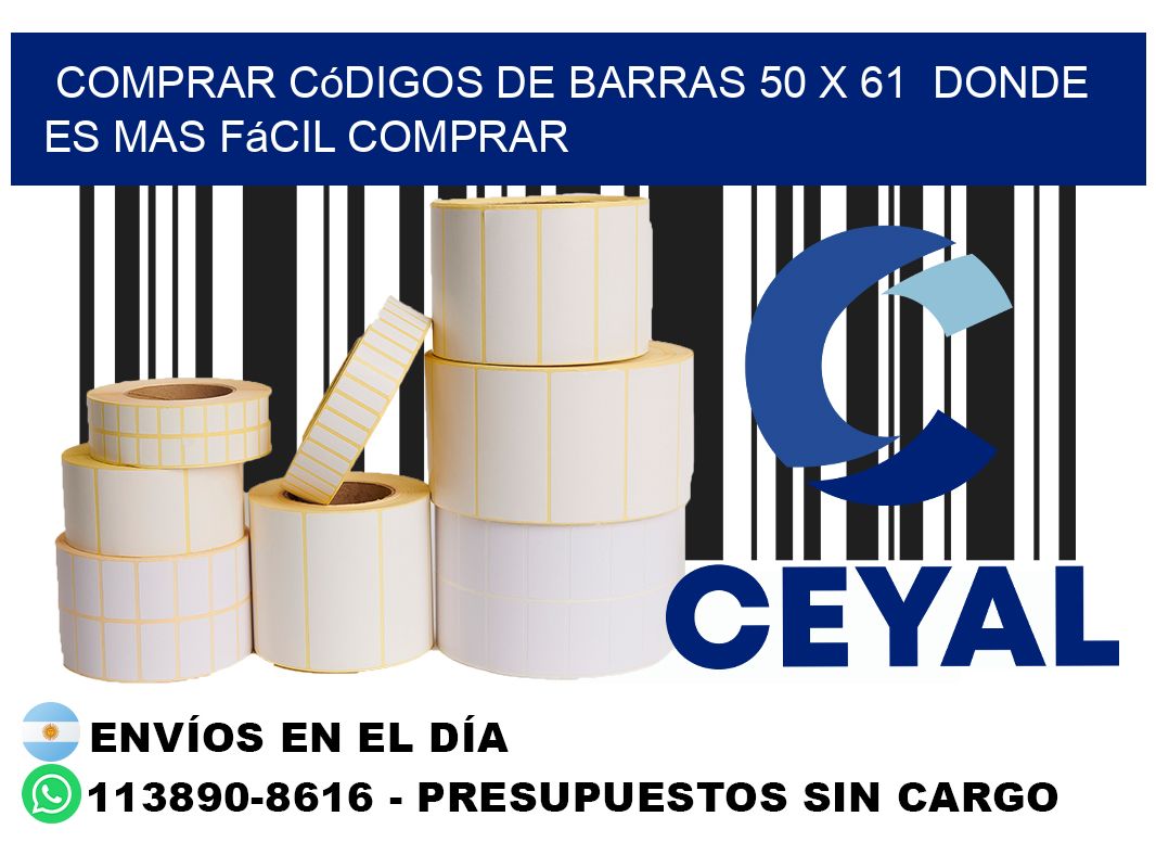 Comprar códigos de barras 50 x 61  Donde es mas fácil comprar