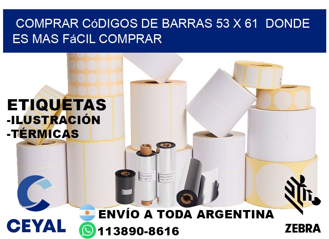 Comprar códigos de barras 53 x 61  Donde es mas fácil comprar