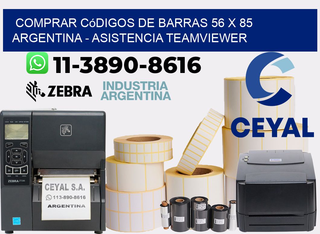 Comprar códigos de barras 56 x 85 argentina - asistencia teamviewer