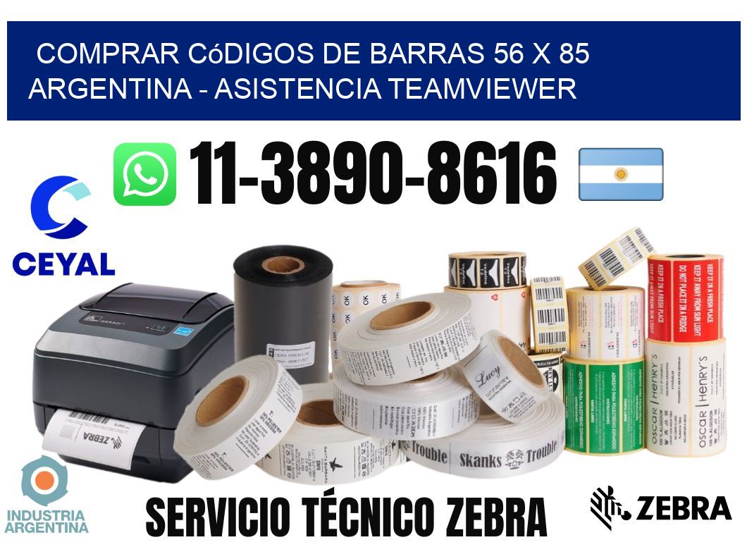 Comprar códigos de barras 56 x 85 argentina - asistencia teamviewer