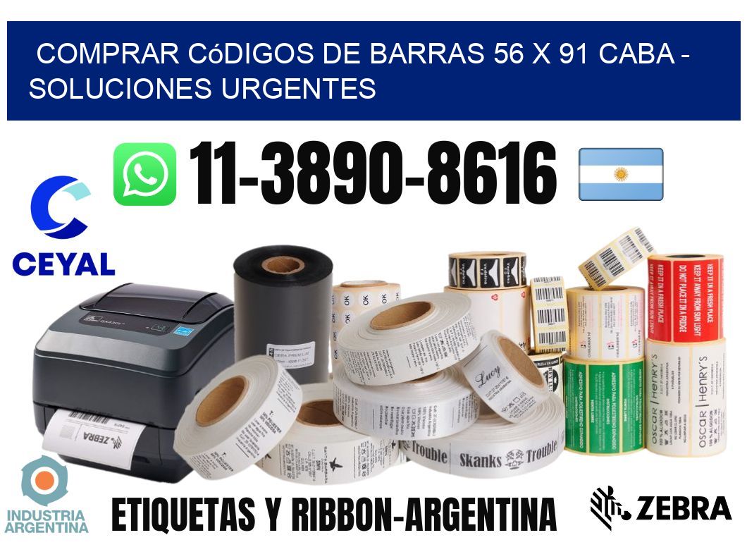 Comprar códigos de barras 56 x 91 CABA - soluciones urgentes