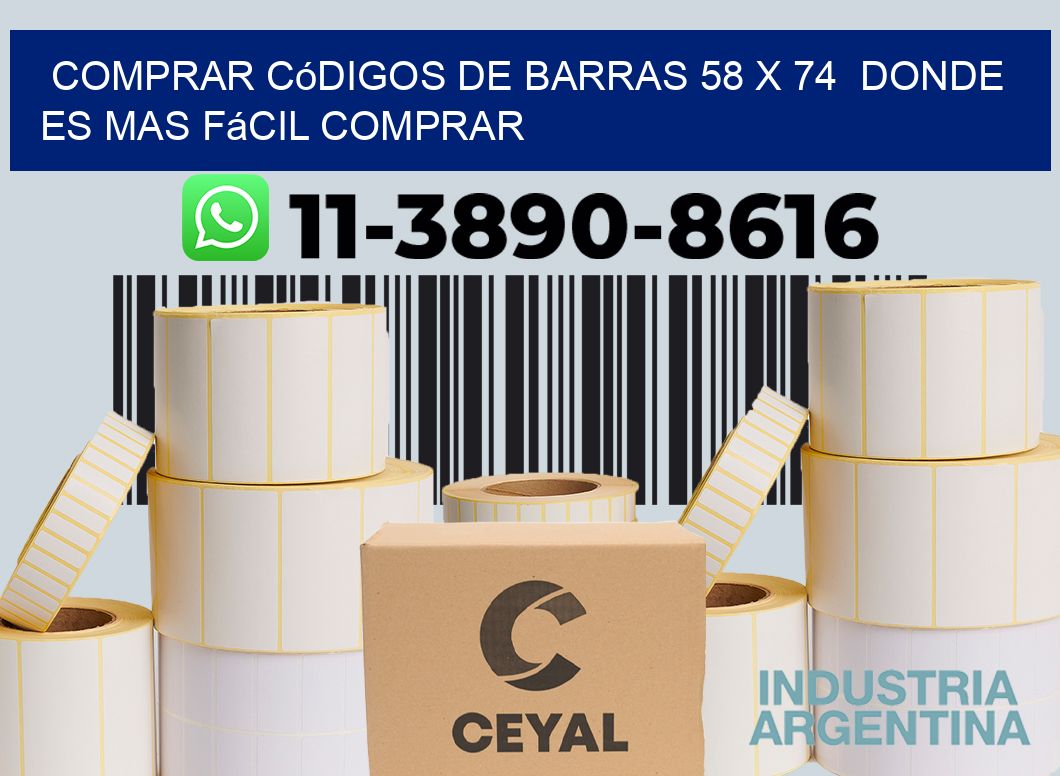 Comprar códigos de barras 58 x 74 Donde es mas fácil comprar