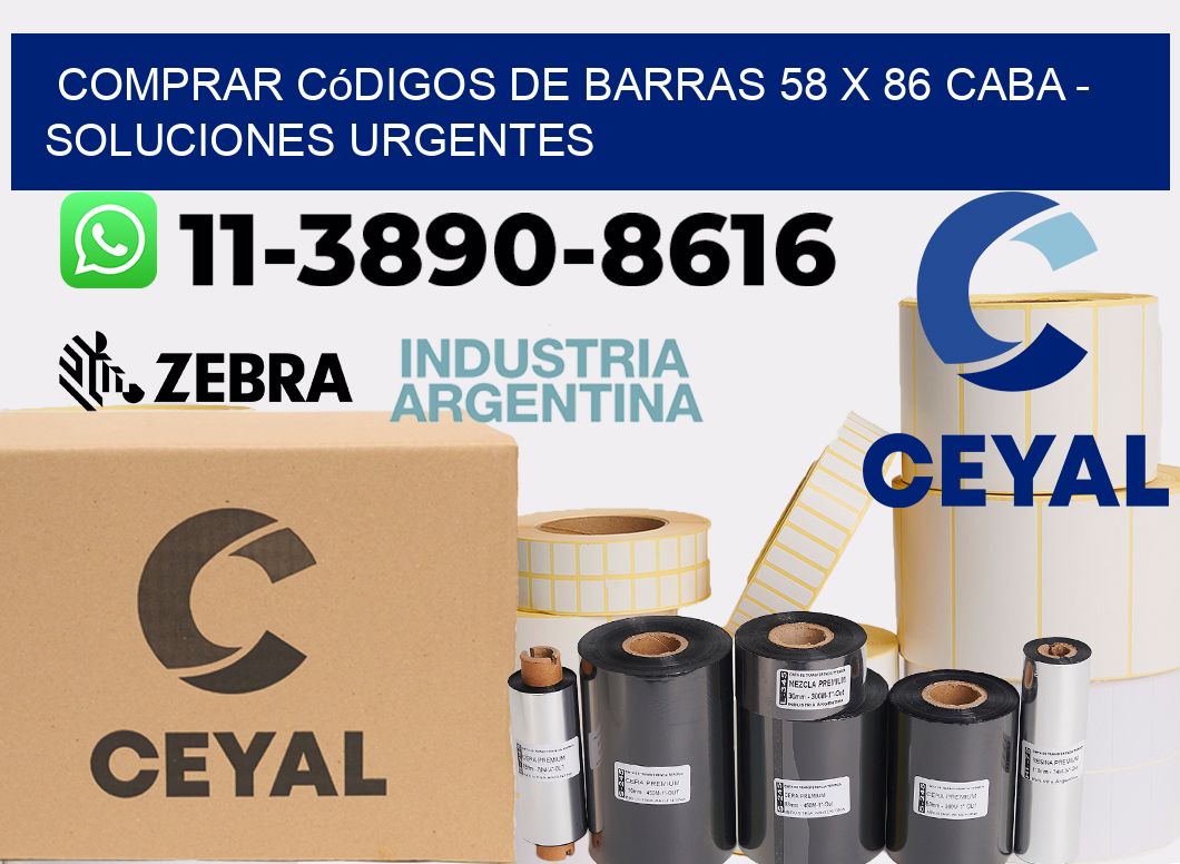 Comprar códigos de barras 58 x 86 CABA - soluciones urgentes