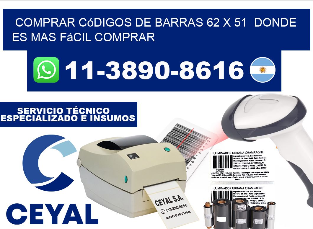 Comprar códigos de barras 62 x 51  Donde es mas fácil comprar