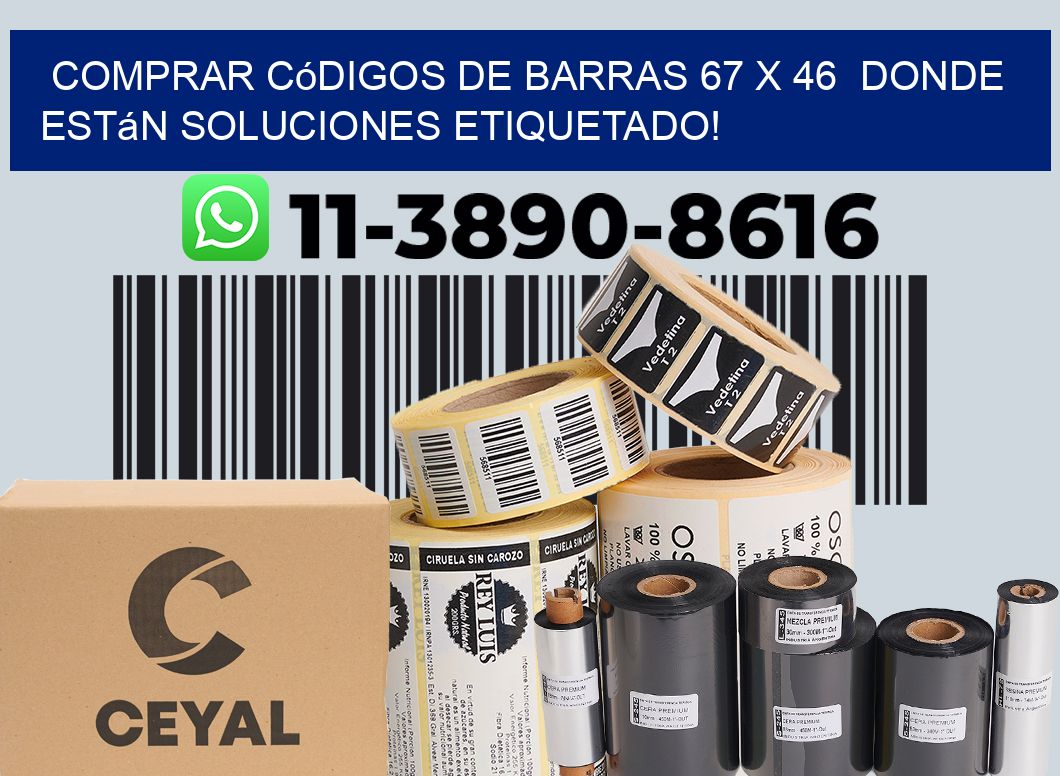 Comprar códigos de barras 67 x 46  donde están soluciones etiquetado!
