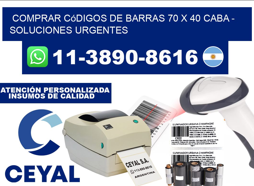 Comprar códigos de barras 70 x 40 CABA - soluciones urgentes