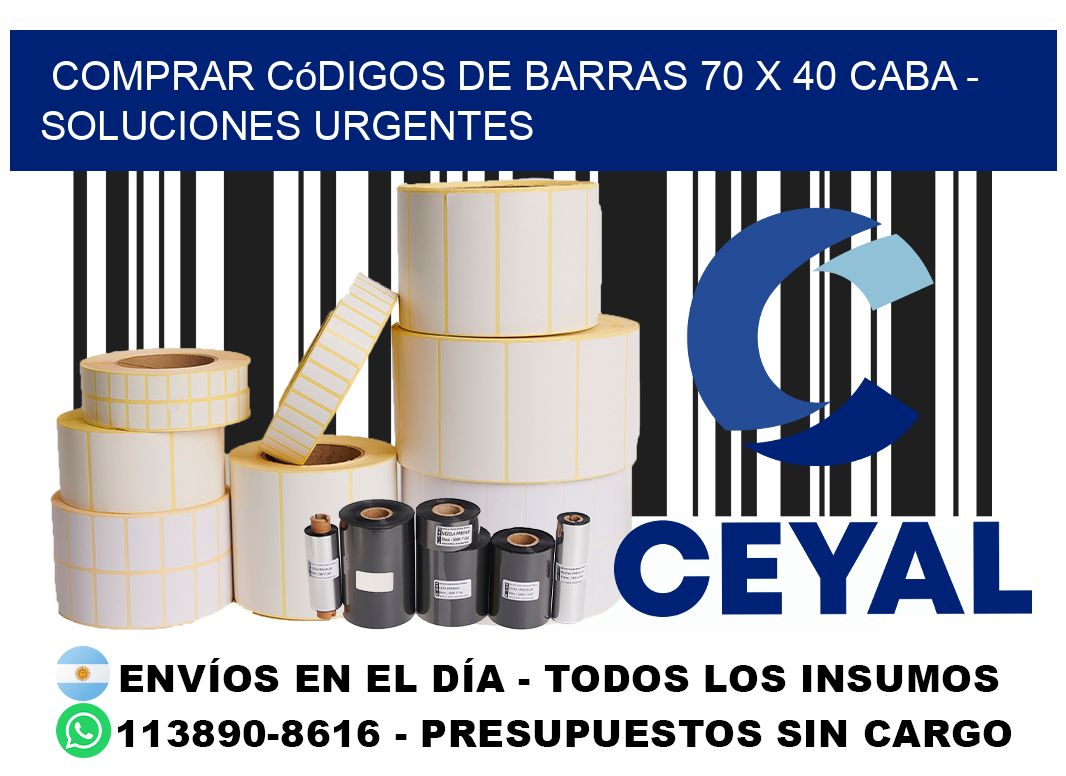 Comprar códigos de barras 70 x 40 CABA - soluciones urgentes