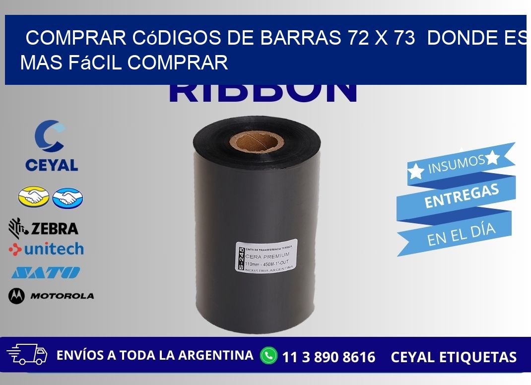 Comprar códigos de barras 72 x 73  Donde es mas fácil comprar