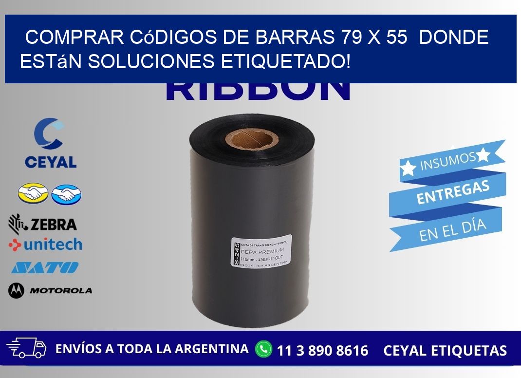 Comprar códigos de barras 79 x 55  donde están soluciones etiquetado!