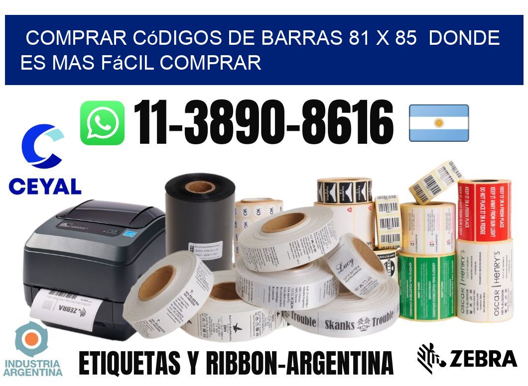 Comprar códigos de barras 81 x 85  Donde es mas fácil comprar