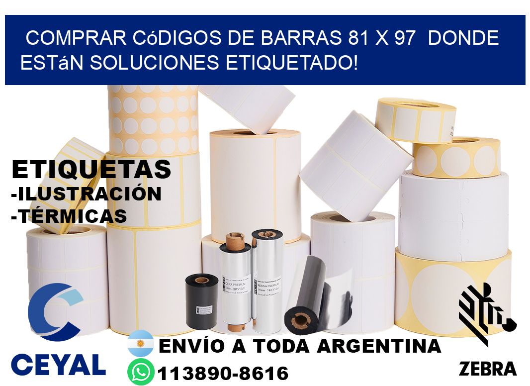 Comprar códigos de barras 81 x 97  donde están soluciones etiquetado!
