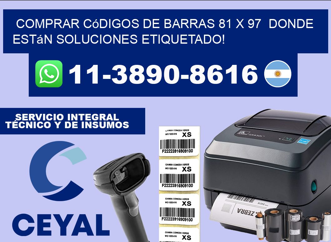Comprar códigos de barras 81 x 97  donde están soluciones etiquetado!