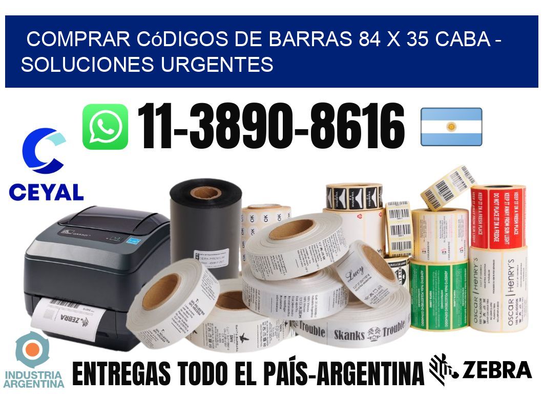 Comprar códigos de barras 84 x 35 CABA - soluciones urgentes