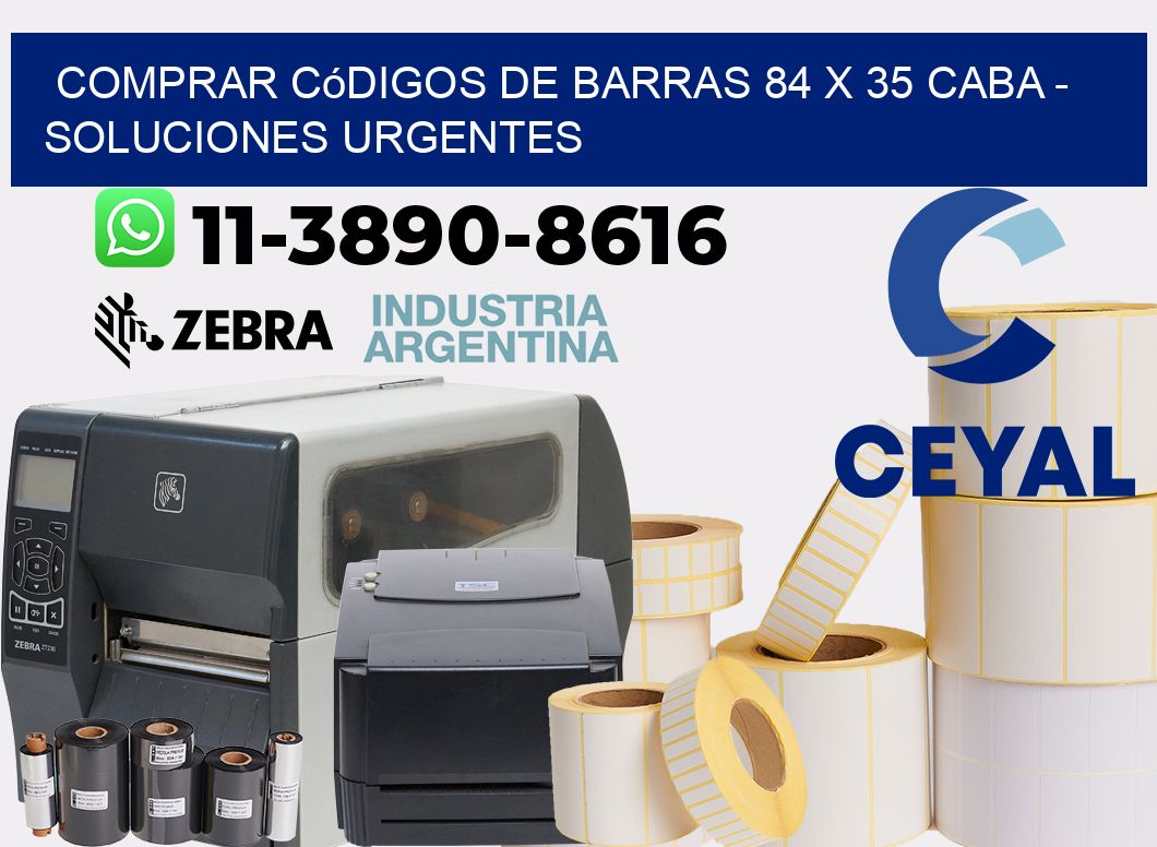 Comprar códigos de barras 84 x 35 CABA - soluciones urgentes